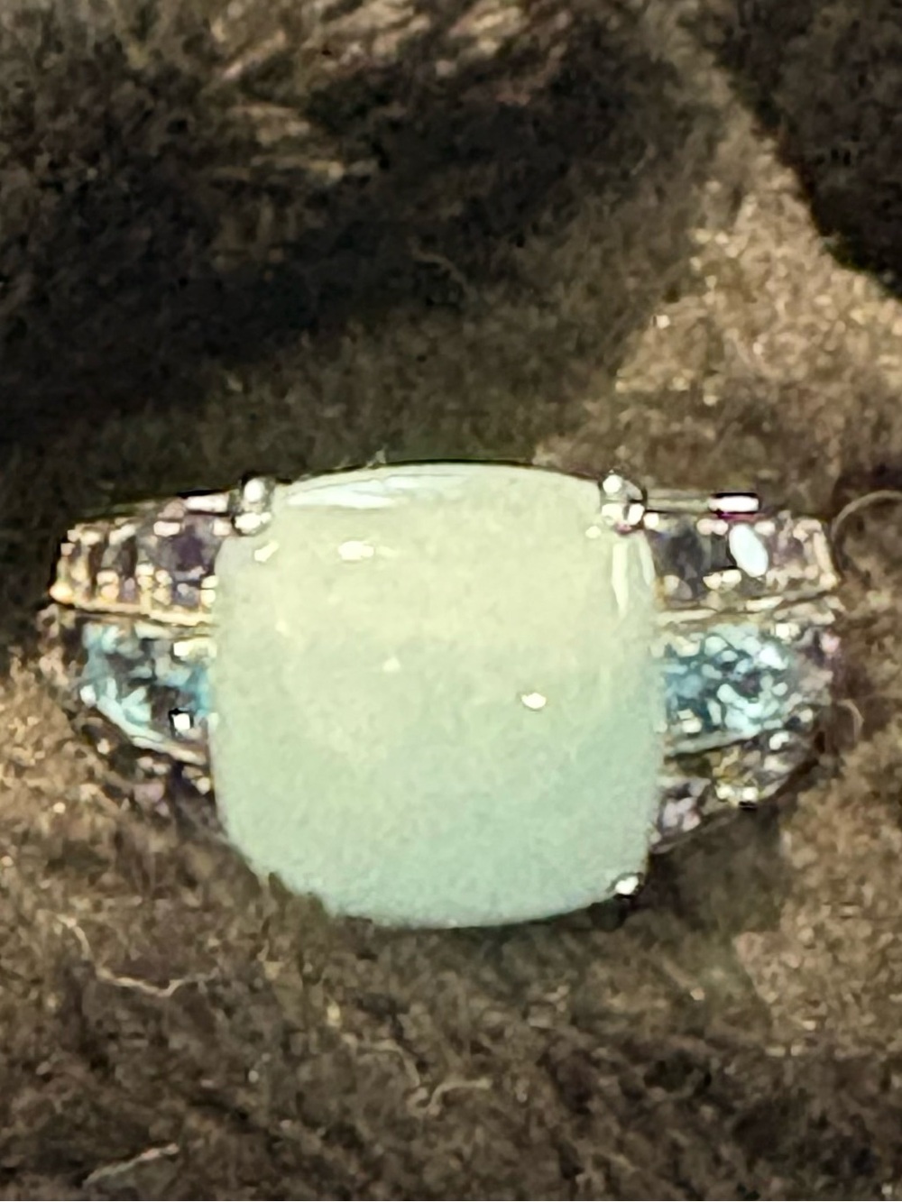 Sterling Silver QVC Milky Aquamarine Ring